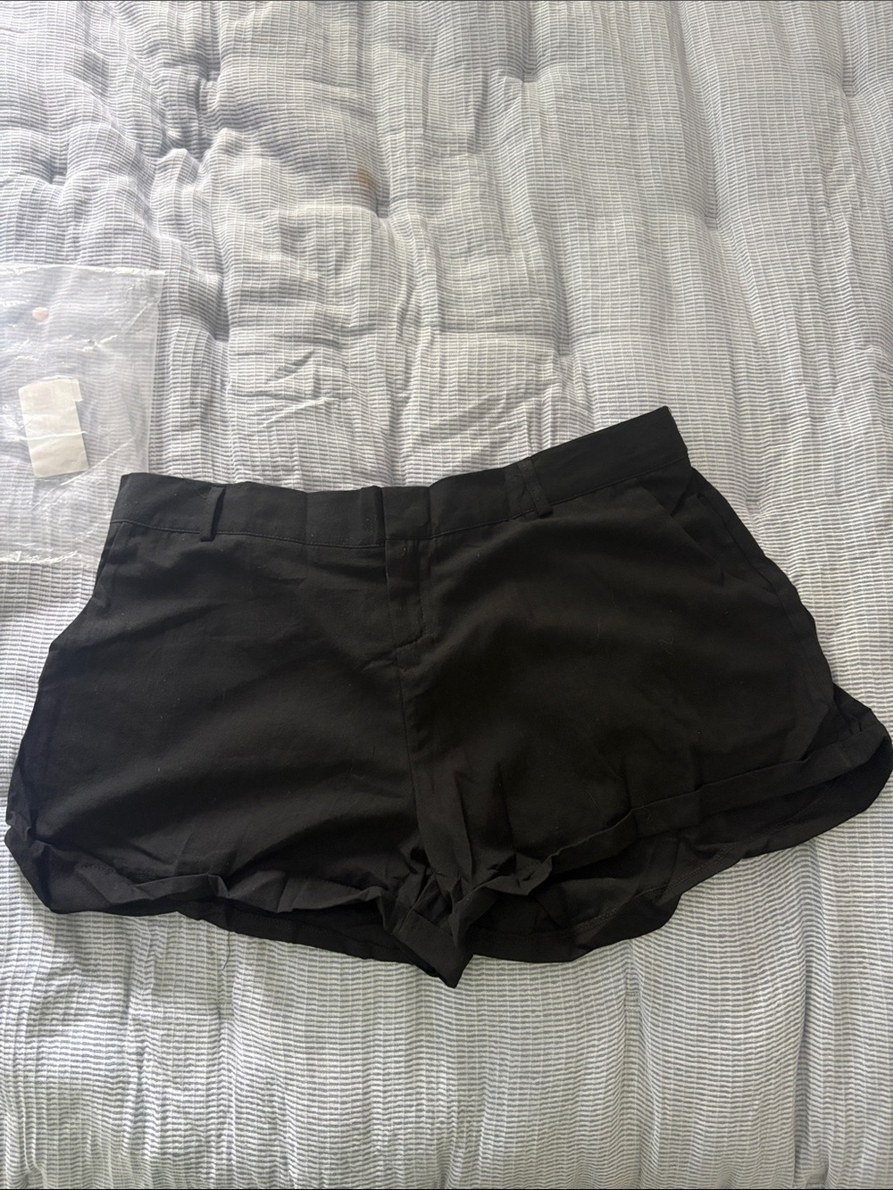 Women’s Black Casual Shorts - Classic High-Waist Style - Picture 1 of 3
